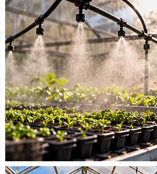 Drip Irrigation vs Misting in a Greenhouse: Root Watering and Humidity Are Different Jobs editorial greenhouse equipment image